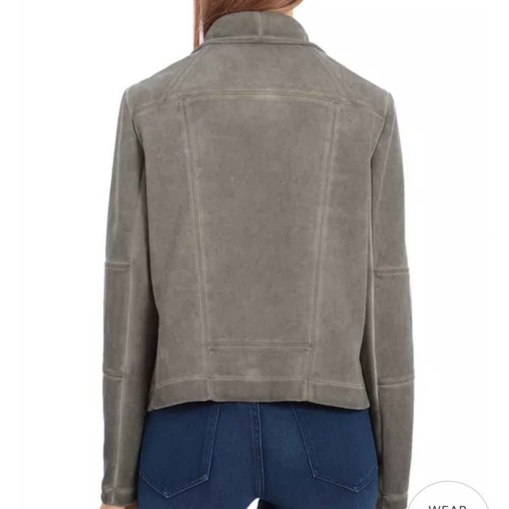 Bagatelle Washed Scuba Faux-Suede Drape Jacket - Picture 2 of 13